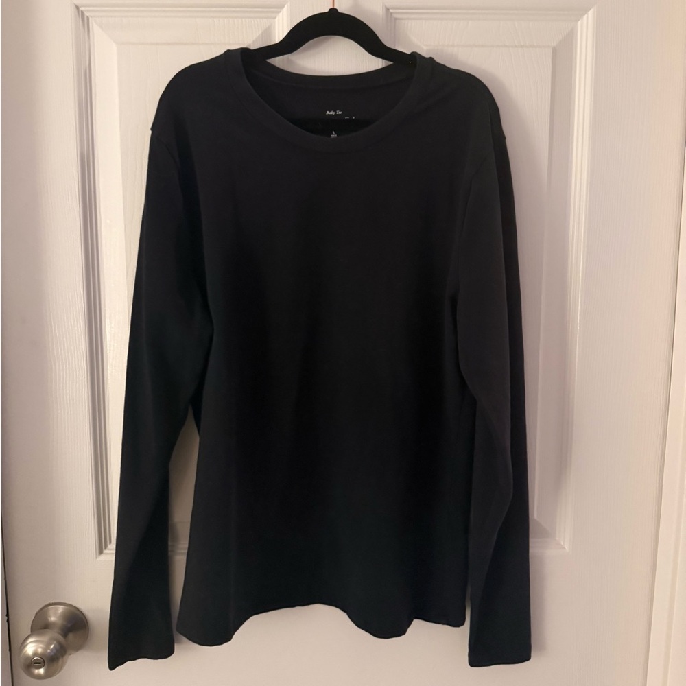 Abercrombie & Fitch Black Long Sleeve Essentials Baby Tee